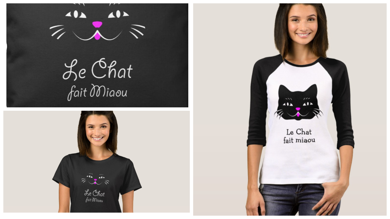 The Cat Says Meow Le Chat Fait Miaou Retro French Kitten Design Antique Images